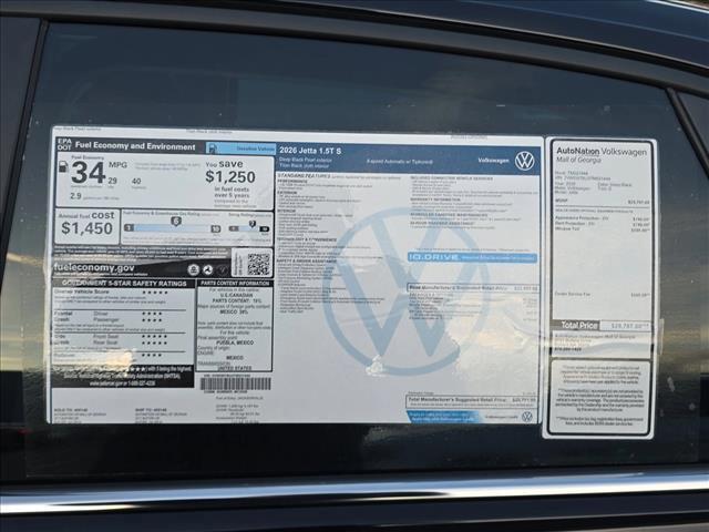 new 2026 Volkswagen Jetta car, priced at $24,221