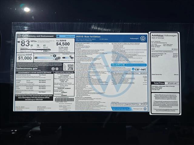 new 2025 Volkswagen ID. Buzz car, priced at $56,499