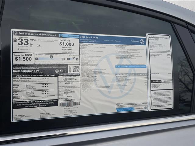 new 2026 Volkswagen Jetta car, priced at $27,474