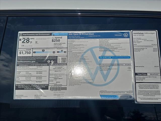 new 2026 Volkswagen Tiguan car, priced at $36,969