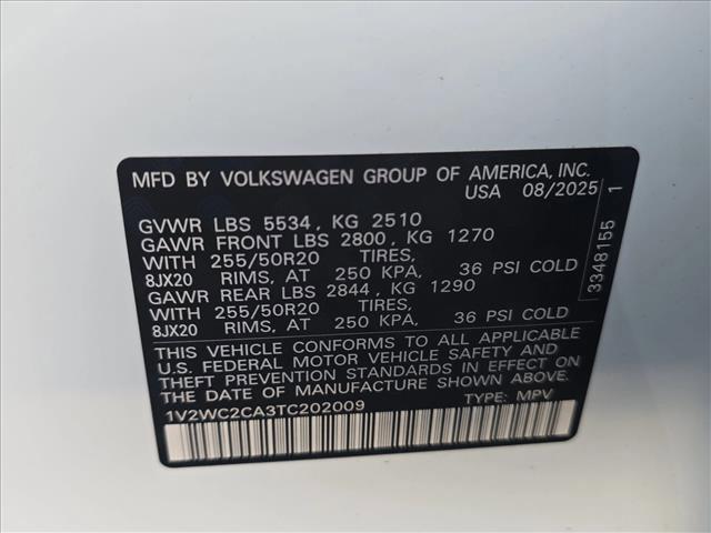 new 2026 Volkswagen Atlas Cross Sport car, priced at $43,346