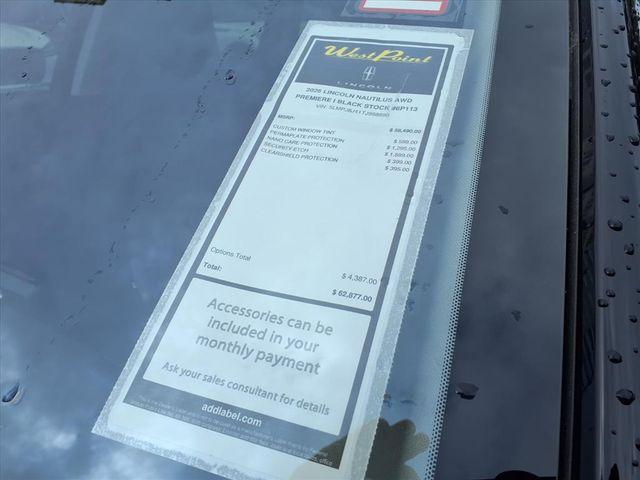 new 2026 Lincoln Nautilus car, priced at $56,150