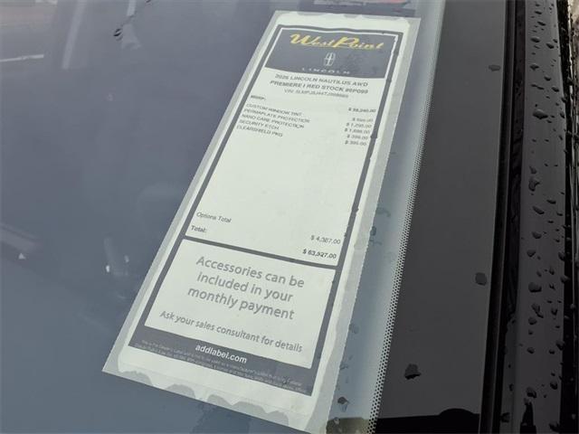 new 2026 Lincoln Nautilus car, priced at $59,240