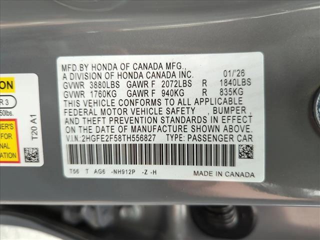 new 2026 Honda Civic car, priced at $27,234