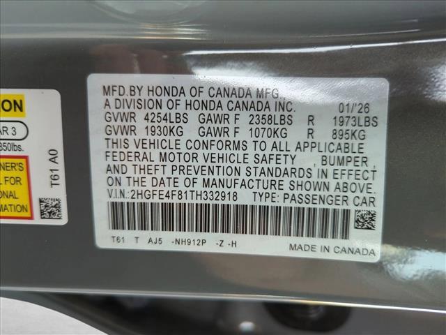 new 2026 Honda Civic Hybrid car, priced at $32,213