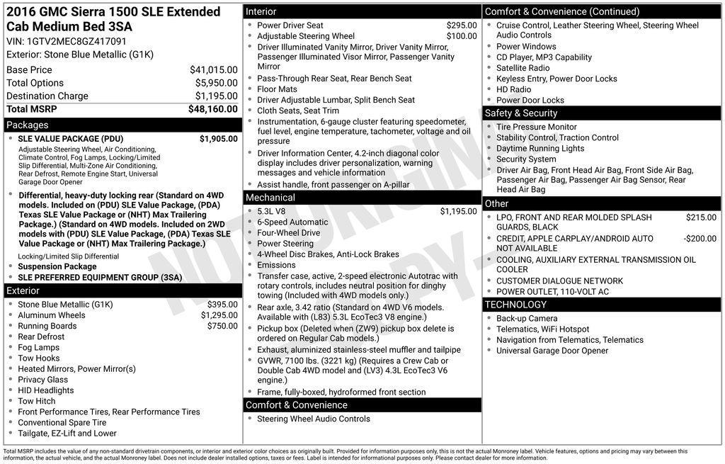 used 2016 GMC Sierra 1500 car, priced at $5,955