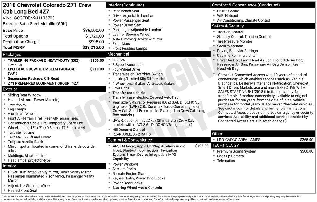 used 2018 Chevrolet Colorado car, priced at $25,911