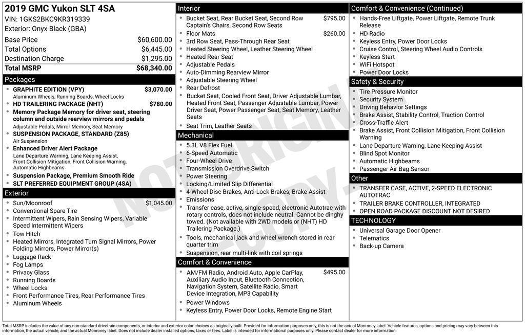 used 2019 GMC Yukon car, priced at $26,844