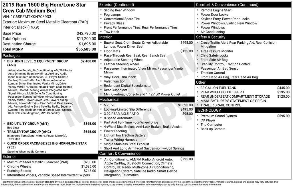 used 2019 Ram 1500 car, priced at $27,511