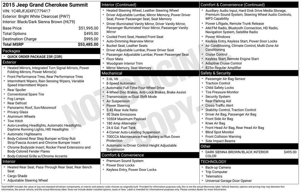 used 2015 Jeep Grand Cherokee car, priced at $13,933