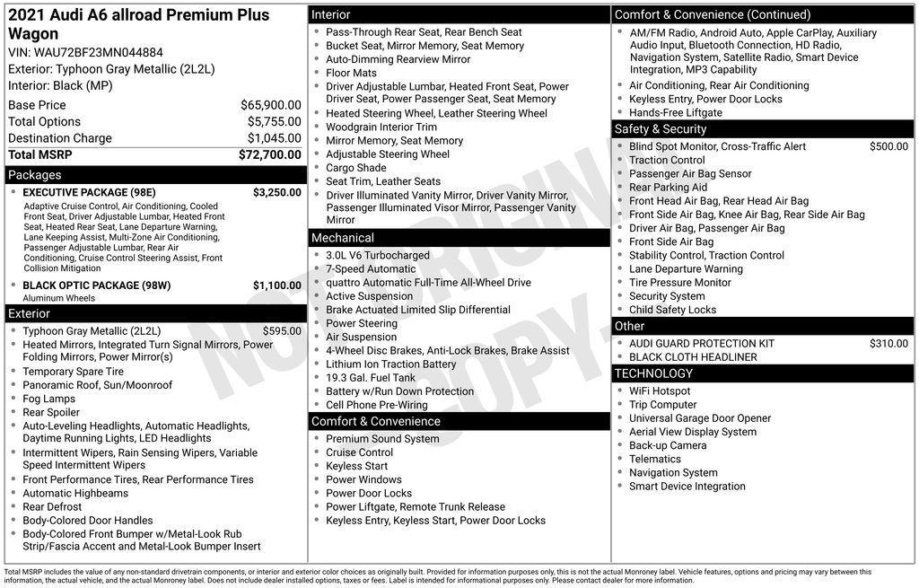 used 2021 Audi A6 car, priced at $30,955