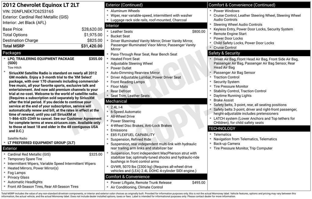 used 2012 Chevrolet Equinox car, priced at $4,911