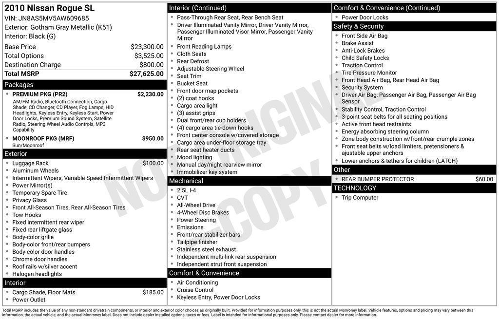 used 2010 Nissan Rogue car, priced at $4,733