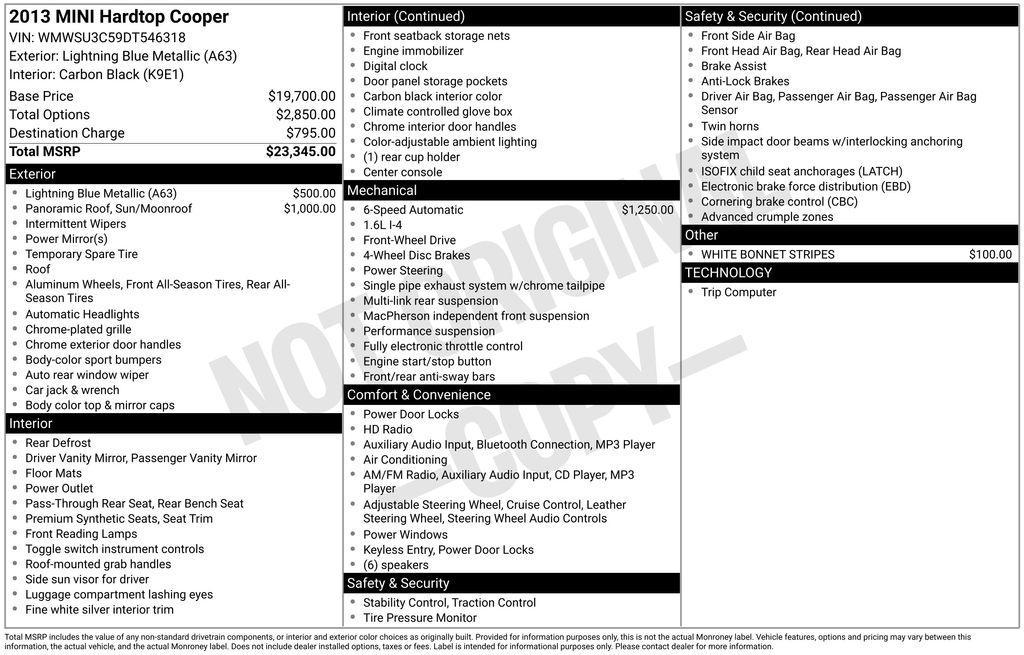 used 2013 MINI Hardtop car, priced at $6,422