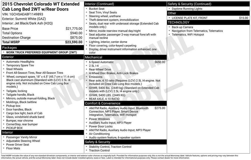 used 2015 Chevrolet Colorado car, priced at $8,911