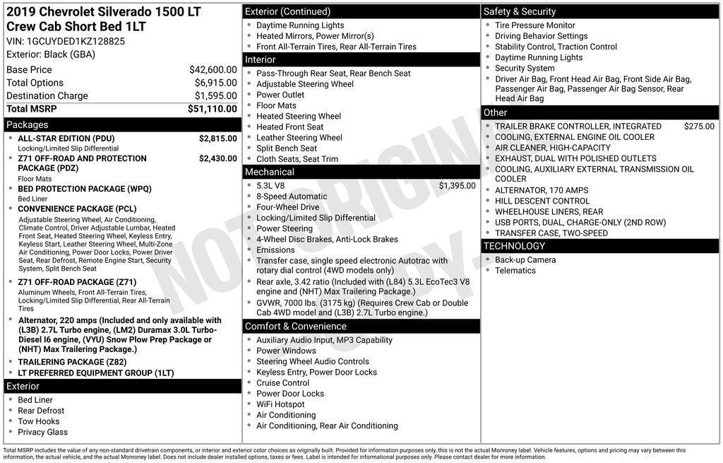 used 2019 Chevrolet Silverado 1500 car, priced at $26,977