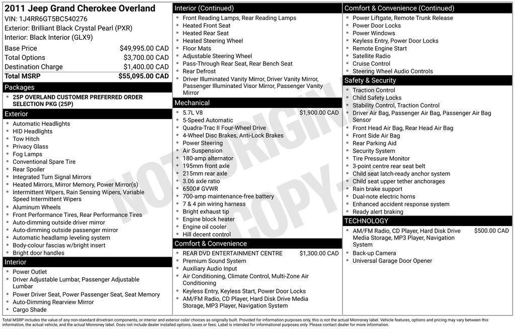 used 2011 Jeep Grand Cherokee car, priced at $7,922