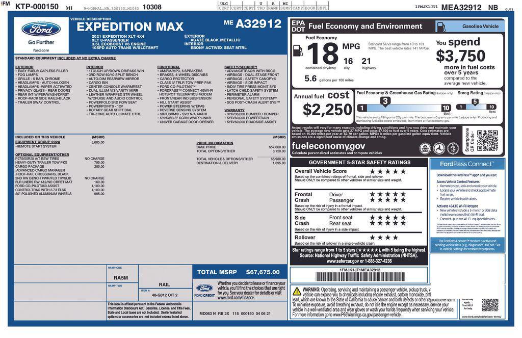 used 2021 Ford Expedition Max car, priced at $20,966