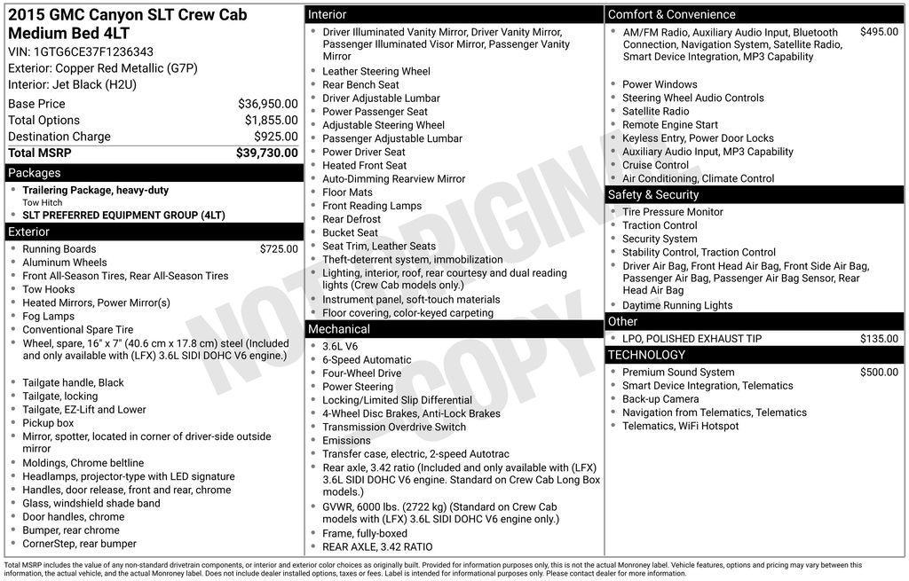 used 2015 GMC Canyon car, priced at $15,455