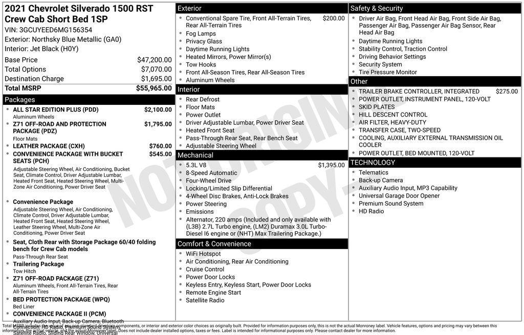 used 2021 Chevrolet Silverado 1500 car, priced at $35,911