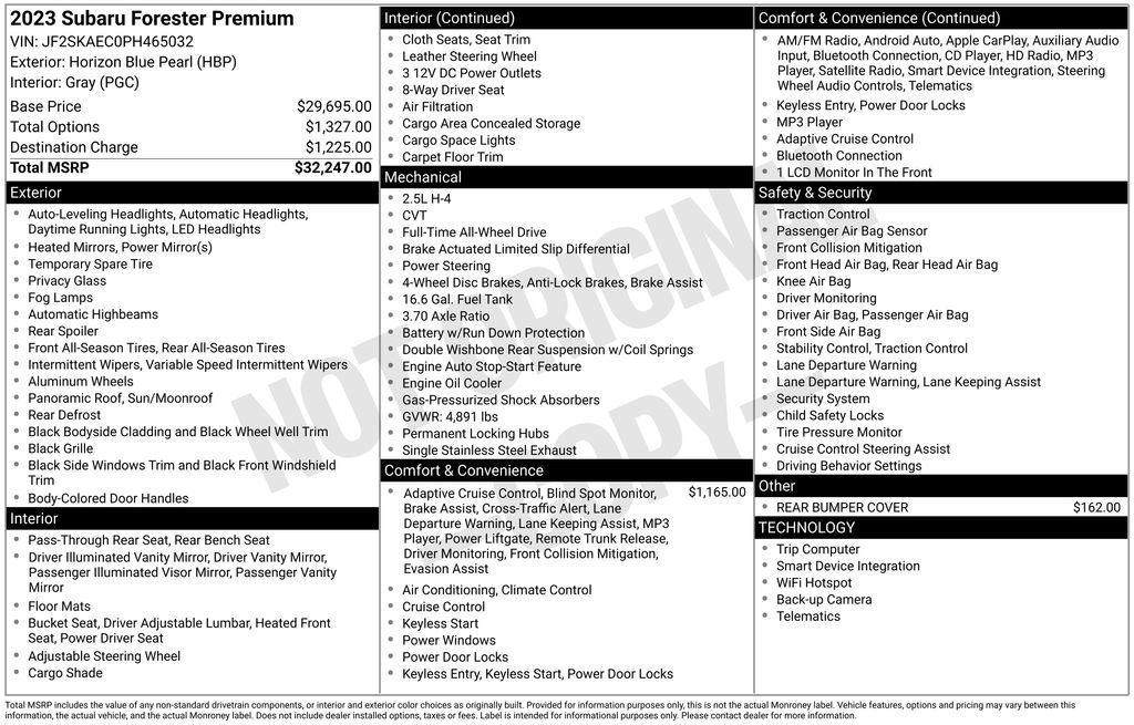 used 2023 Subaru Forester car, priced at $28,511