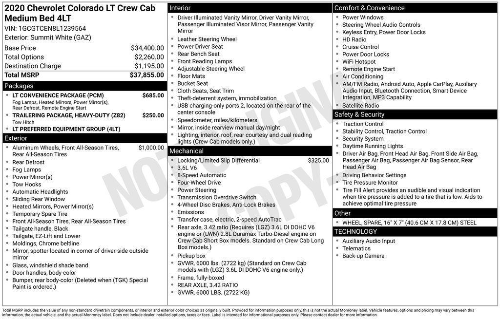 used 2020 Chevrolet Colorado car, priced at $26,511