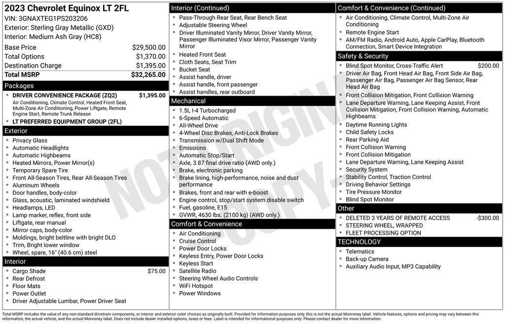 used 2023 Chevrolet Equinox car, priced at $17,955