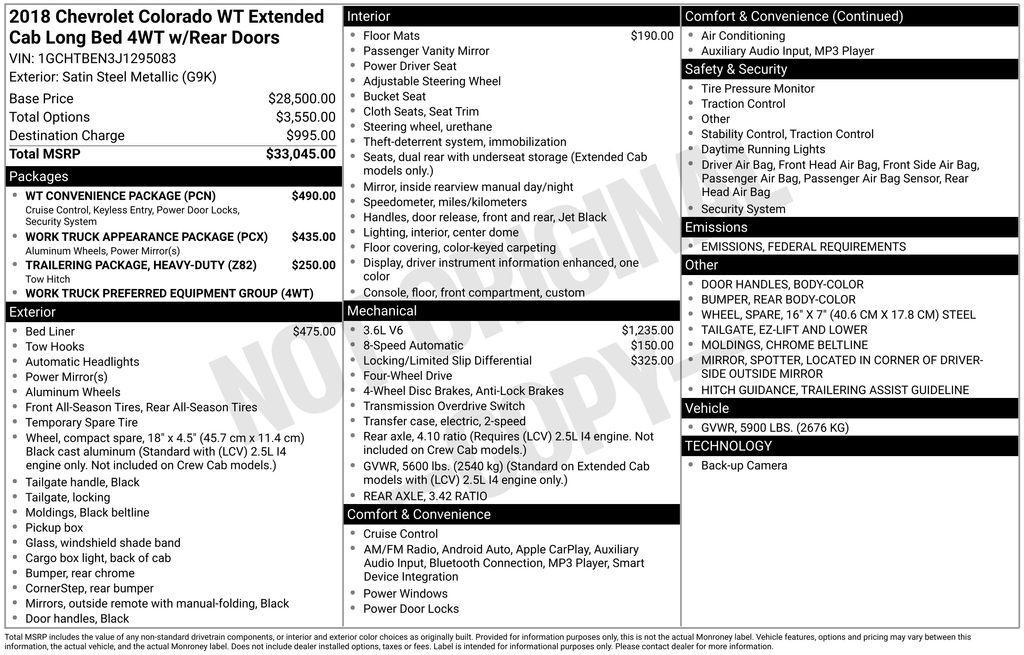 used 2018 Chevrolet Colorado car, priced at $14,955