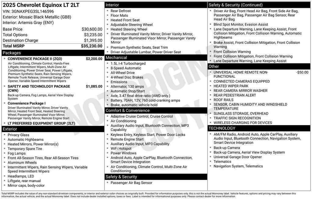 used 2025 Chevrolet Equinox car, priced at $27,911