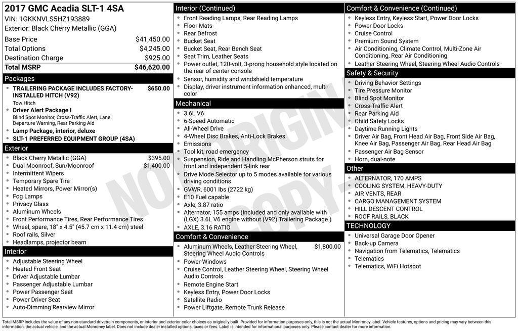 used 2017 GMC Acadia car, priced at $12,233