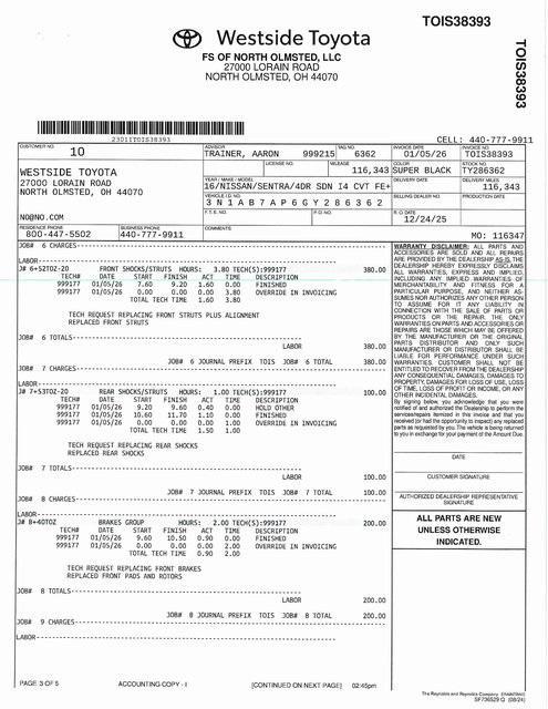 used 2016 Nissan Sentra car, priced at $6,500