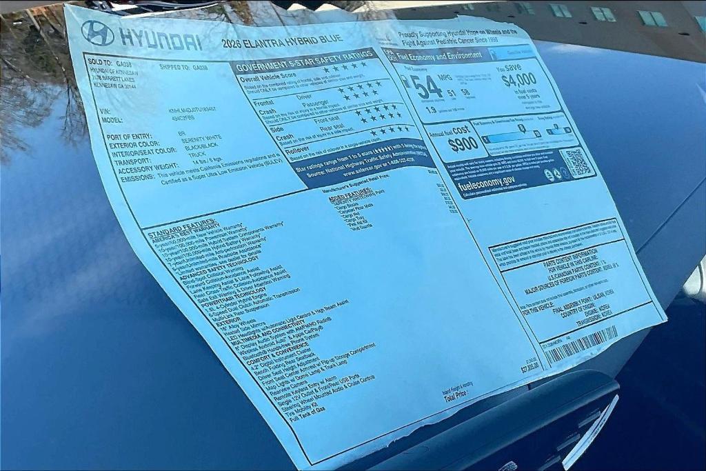 new 2026 Hyundai ELANTRA HEV car, priced at $25,945