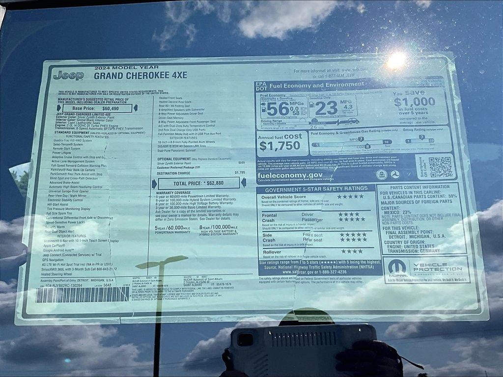 new 2024 Jeep Grand Cherokee 4xe car, priced at $45,132