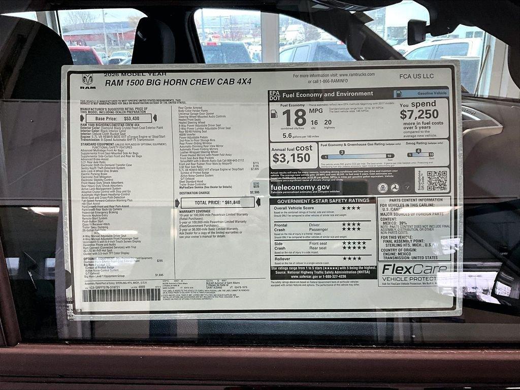 new 2026 Ram 1500 car, priced at $59,584