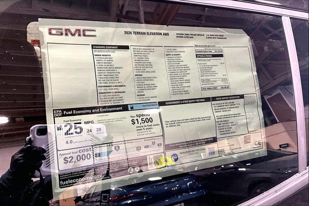 new 2026 GMC Terrain car, priced at $32,638
