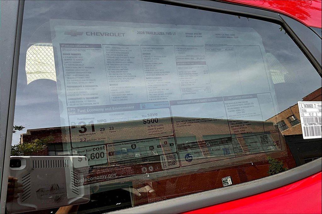 new 2026 Chevrolet TrailBlazer car, priced at $24,870