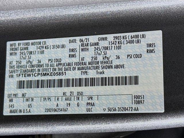 2021 Gray Metallic Ford F-150
