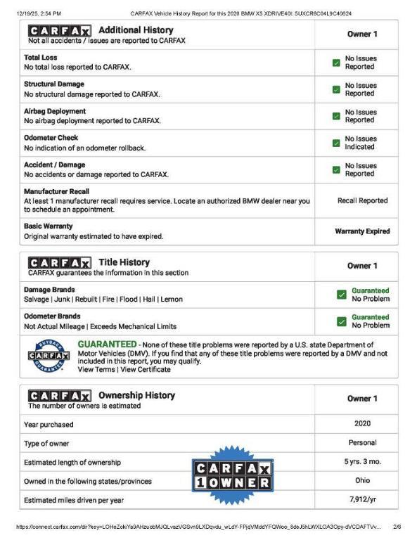 used 2020 BMW X5 car, priced at $34,900