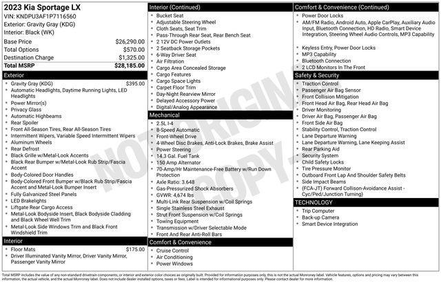 used 2023 Kia Sportage car, priced at $17,497