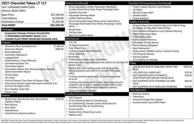 used 2021 Chevrolet Tahoe car, priced at $38,997