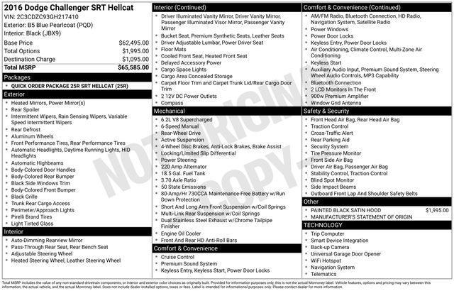 used 2016 Dodge Challenger car, priced at $51,497