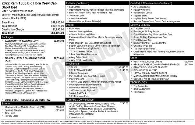 used 2022 Ram 1500 car, priced at $38,297