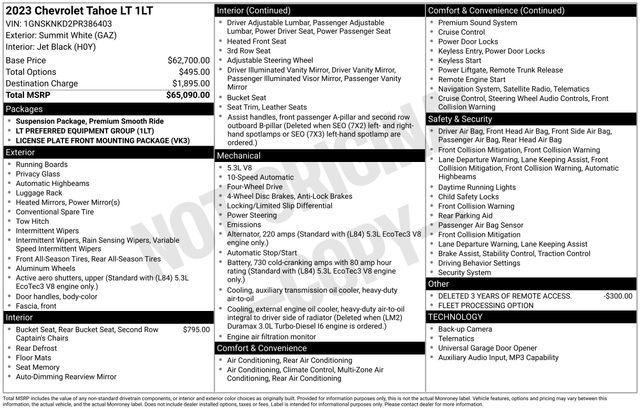 used 2023 Chevrolet Tahoe car, priced at $42,497