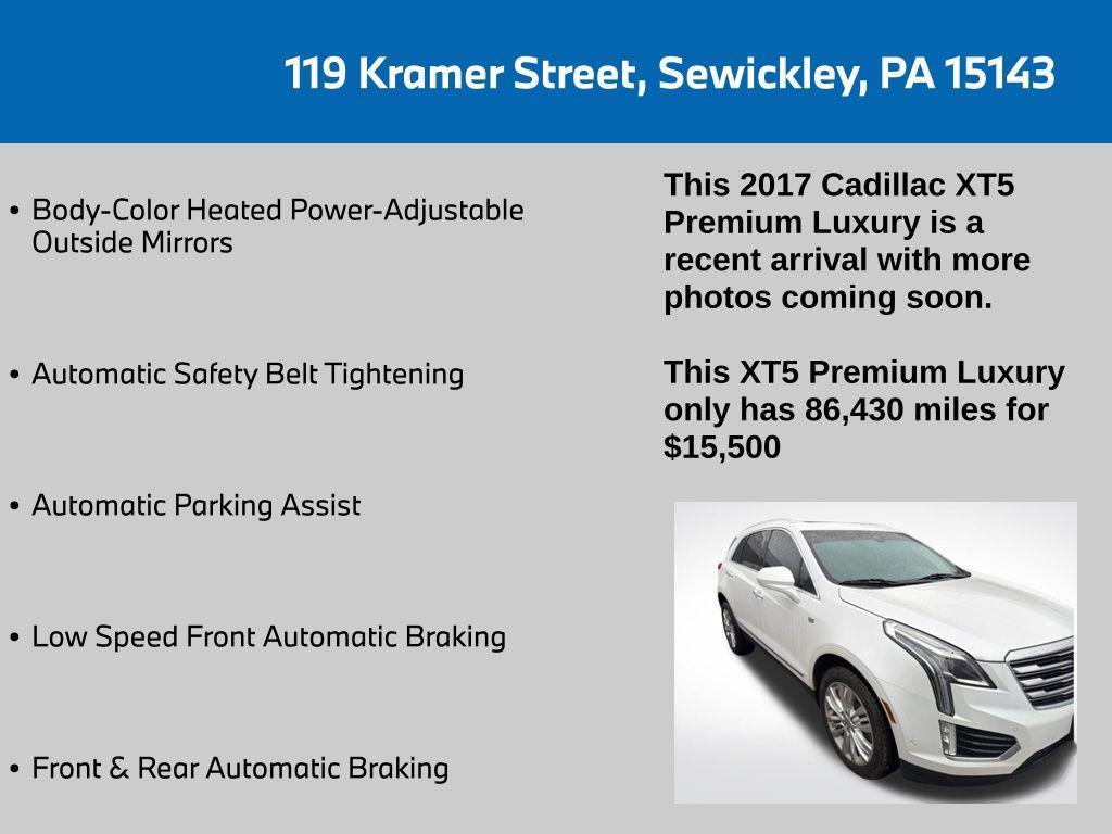 used 2017 Cadillac XT5 car, priced at $15,500
