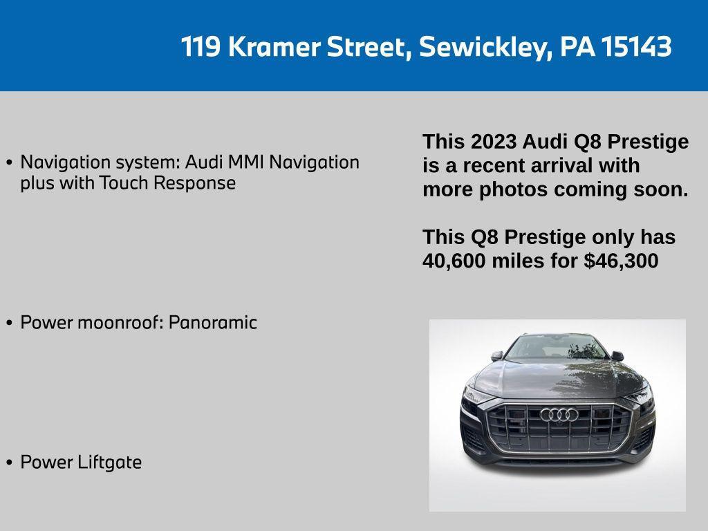 used 2023 Audi Q8 car, priced at $46,300