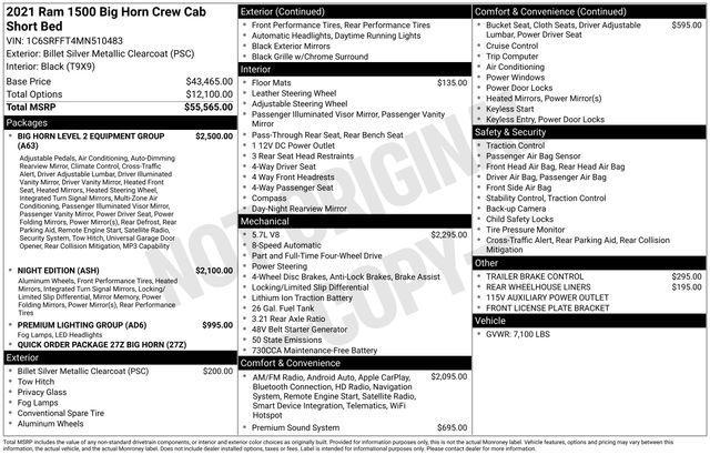 used 2021 Ram 1500 car, priced at $32,013