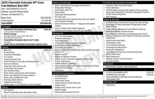 used 2025 Chevrolet Colorado car, priced at $32,995