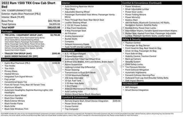 used 2022 Ram 1500 car, priced at $76,206