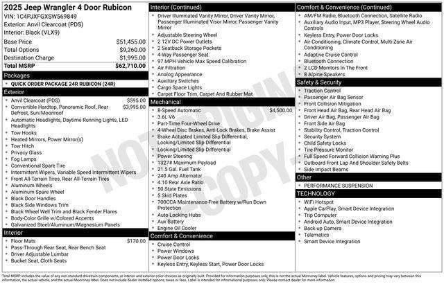 used 2025 Jeep Wrangler car, priced at $52,261