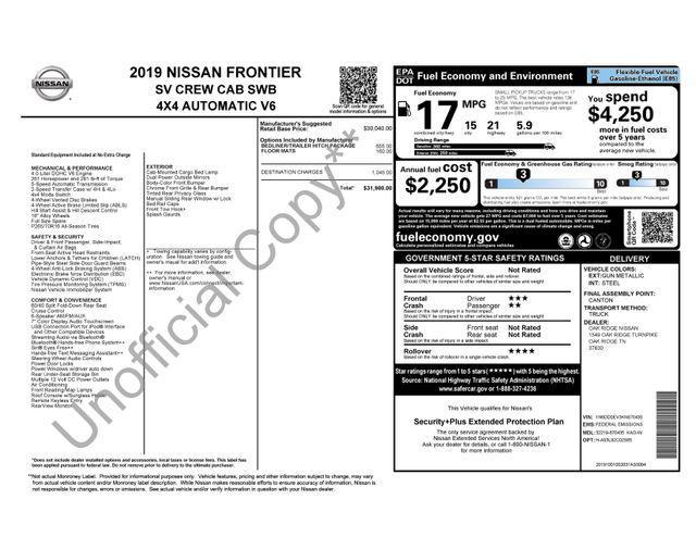 used 2019 Nissan Frontier car, priced at $17,595